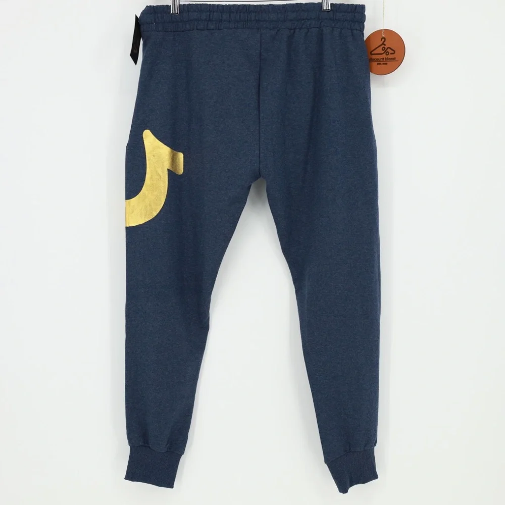 NWT True Religion Loungewear Gold Foil Logo Joggers‎